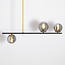 3-light designer pendant light Danny with glass globes