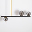 3-light designer pendant light Danny with glass globes