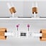 Track spotlight 1-phase Linn, white with mahogany wood-effect detail