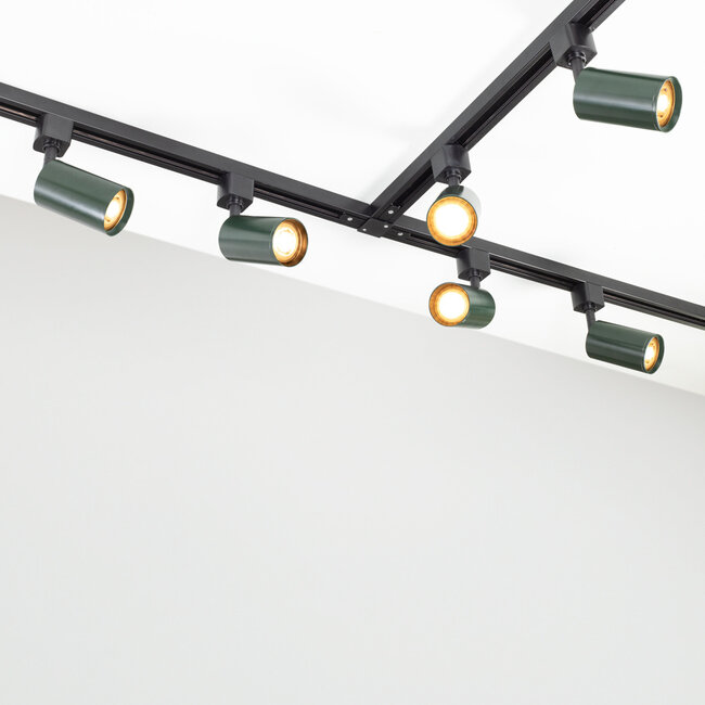Track spotlights 1-phase pine green - Romain