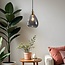 1-light pendant lamp Verona smoked glass - drop smooth glass