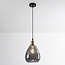 1-light pendant lamp Verona smoked glass - drop smooth glass