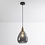 pendant light Verona - smoked glass teardrop globe