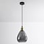 pendant light Verona - smoked glass teardrop globe