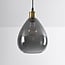 pendant light Verona - smoked glass teardrop globe