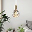 Lewis 1-light pendant lamp with wavy glass
