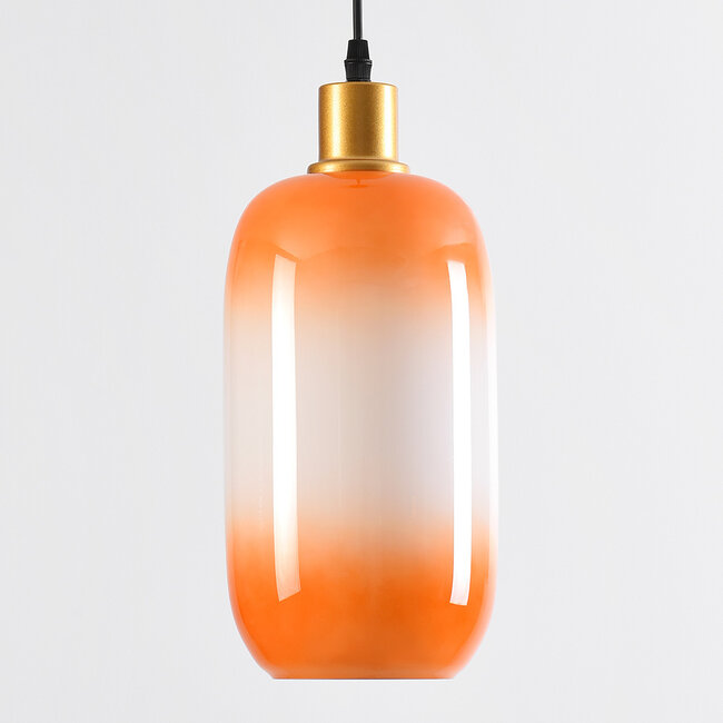 -light pendant lamp Anne - orange glass