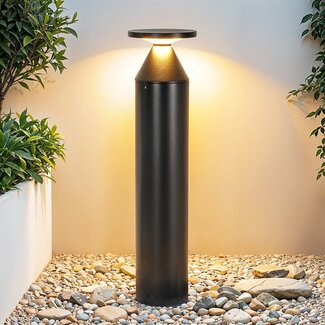 Outdoor floor lamp Ailo black - 50 cm with integrated LED