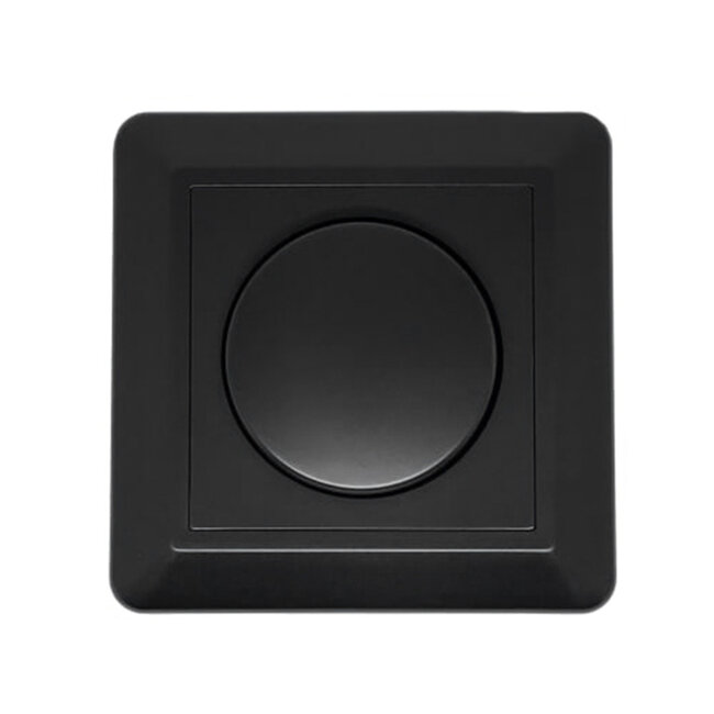 Flush-mounted wall dimmer, black