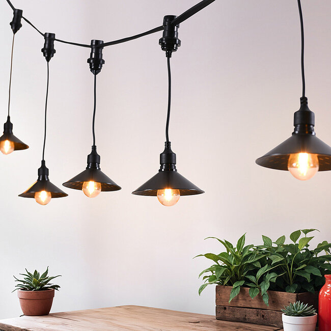 Shade for Festoon bulbs - Black