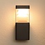 Outdoor wall light Caio anthracite with integrated LED
