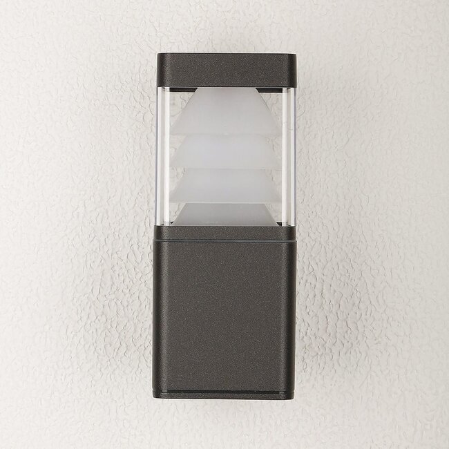 Outdoor wall light Caio anthracite with integrated LED