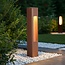 Velia outdoor floor lamp - rust brown