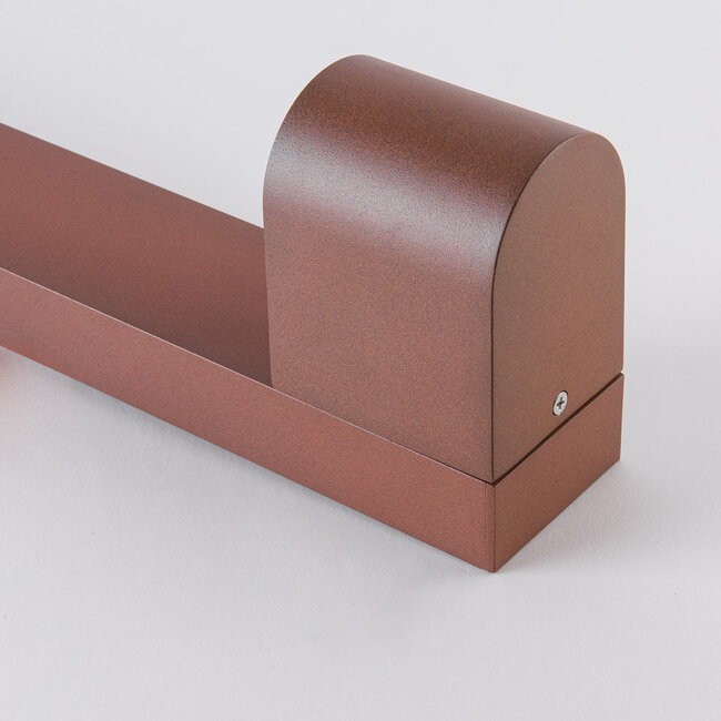 Industrial outdoor floor light Simone - rust brown 50 cm