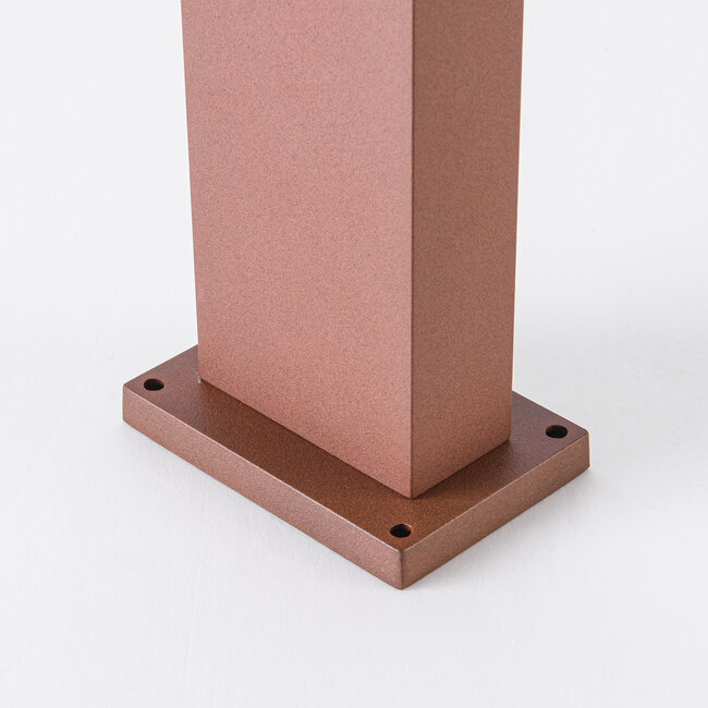 Industrial outdoor floor lamp Simone - rust brown 30 cm