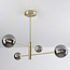 Stiri 4-light ceiling lamp in gold with smoked glass