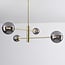 4-light ceiling light Stiri - smoked glass in gold