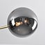 4-light ceiling light Stiri - smoked glass in gold