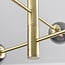 4-light ceiling light Stiri - smoked glass in gold