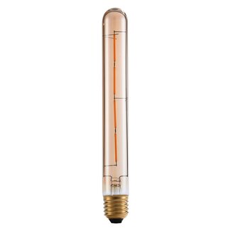 E27 dimmable tube lamp amber glass with 4-wire filament 22.5 cm, 4W, 2200K