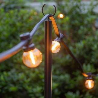 Metal posts for Festoon lighting cables and string lights - set of 2