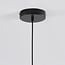 7-light pendant light Hepta - clear glass and black