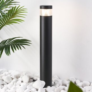 Outdoor floor lamp Tadeo with ground spike - black with integrated LED
