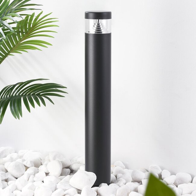 Tadeo outdoor floor lamp with ground spike - black