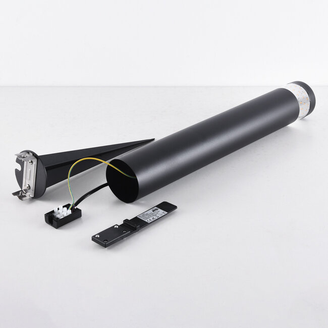 Tadeo outdoor floor lamp with ground spike - black