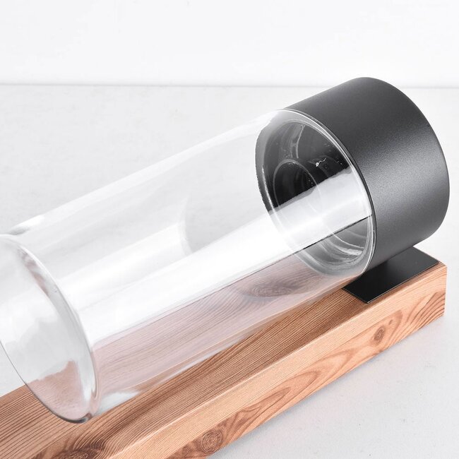 Jairo outdoor floor lamp in wood effect