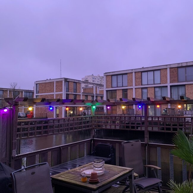 1 watt red globe bulb with standard shade Ø45