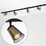 1-phase track system set of 1.5 metres with Jula spotlights, gold