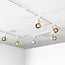 1-phase track system set 1.5 metres with Lexi spotlights, white and gold