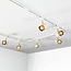 1-phase track system set 3 metres with Lexi spotlights, white and gold