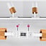 1-phase track system set 3 metres with Linn spotlights, white and mahogany