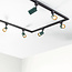 1-phase Track lighting system 1.5 metres - Romain Black with moss green
