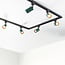 1-phase track system set 1.5 metres with Romain spotlights in moss green