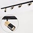 1-phase track system set 1.5 metres with Linn spotlights, black and oak
