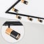 1-phase track system set 3 metres with Linn spotlights, black and mahogany