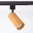 1-phase track system set 1.5 metres with Loek spotlights, black mahogany wood-effect detail