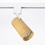 1.5 metre 1-phase track system set with Loek spotlights, oak wood-effect detail