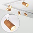 Modern 1-phase Track lighting system, 3 metres, with mahogany wood effect - Loek