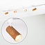 Modern 1-phase Track lighting system 1.5 metres with mahogany wood effect - Loek