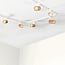1.5 metre 1-phase track system set with Loek spotlights, mahogany wood-effect detail