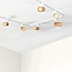 Modern 1-phase Track lighting system 1.5 metres with mahogany wood effect - Loek