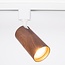 1.5 metre 1-phase track system set with Loek spotlights, walnut wood-effect detail