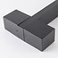 2-light outdoor floor lamp Simone with two square heads - black