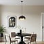 Industrial pendant light Zelta - black with gold details