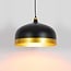Industrial pendant light Zelta - black with gold details