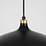 Industrial pendant light Zelta - black with gold details